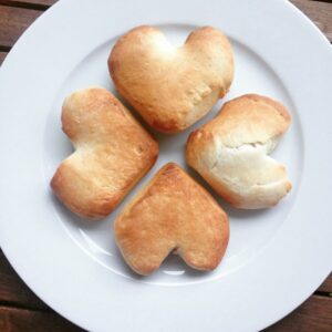 Brötchen-Herzen