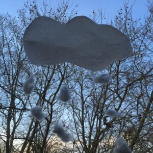 Schneewolken-Fensterbild