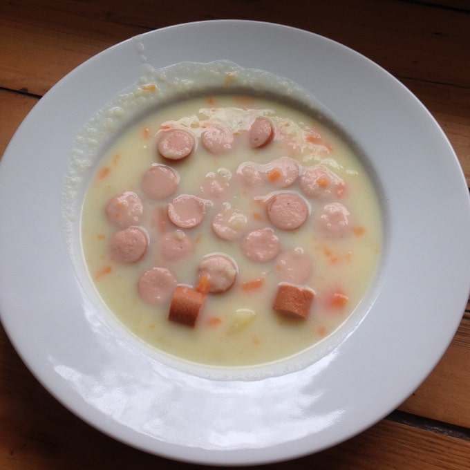 Kartoffelsuppe (mit oder ohne Bockwurst) - Kinder, kommt essen!