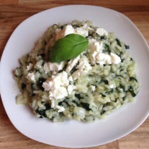 Spinat-Risotto mit Feta