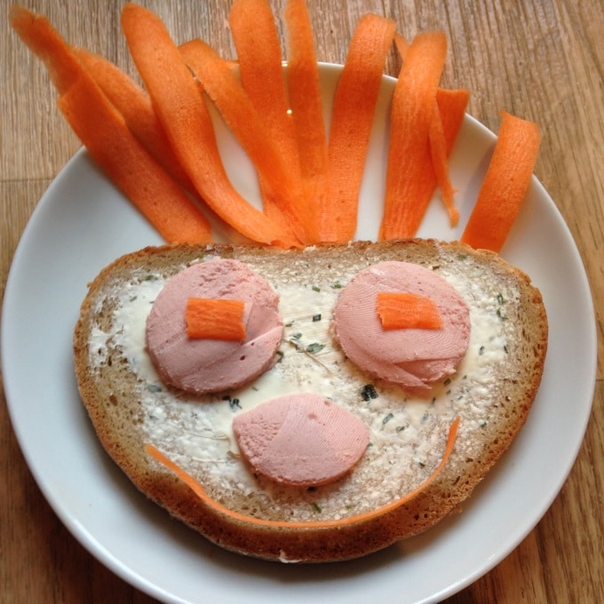 Brot-Gesicht - Kinder, kommt essen!