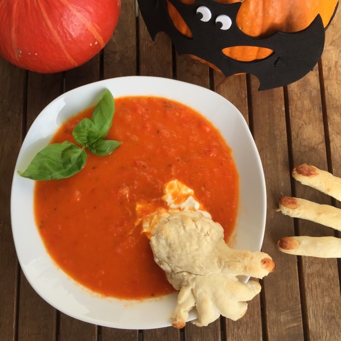 Tomaten Paprika Suppe Halloween (9) - Kinder, kommt essen!