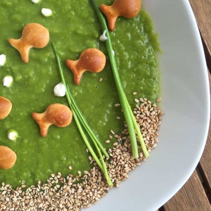 Erbsensuppe vegetarisch mit Joghurt (1)