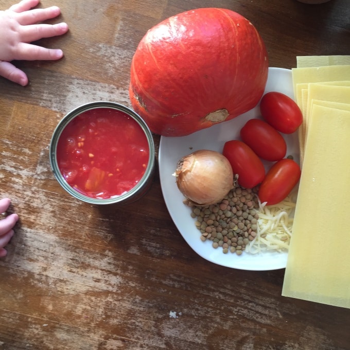 Lasagne Linsen Kürbis (1)