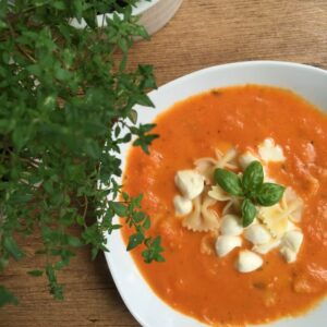 Tomaten-Mozzarella-Suppe