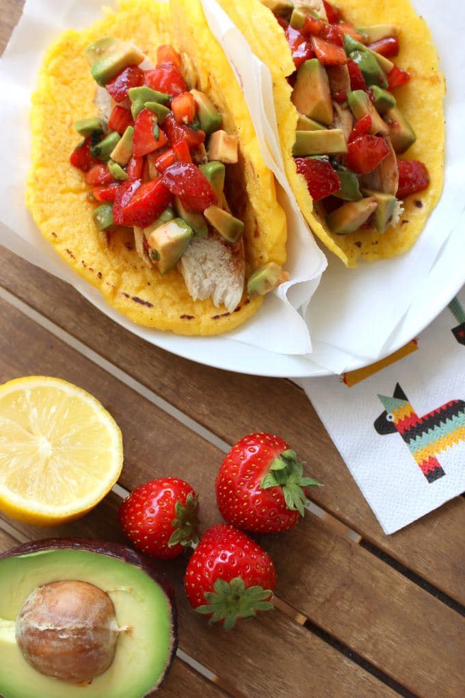 Tortillas mit Hähnchenbrust und Erdbeer-Avocado-Salsa - Kinder, kommt ...
