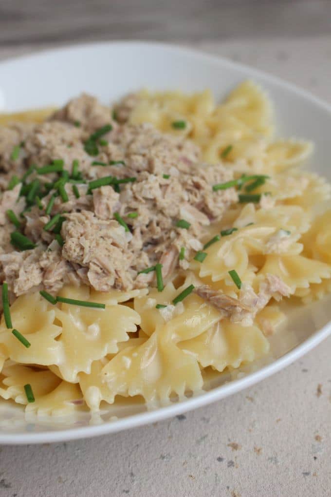 Pasta mit Thunfisch Sahne Soße Kinder, kommt essen!