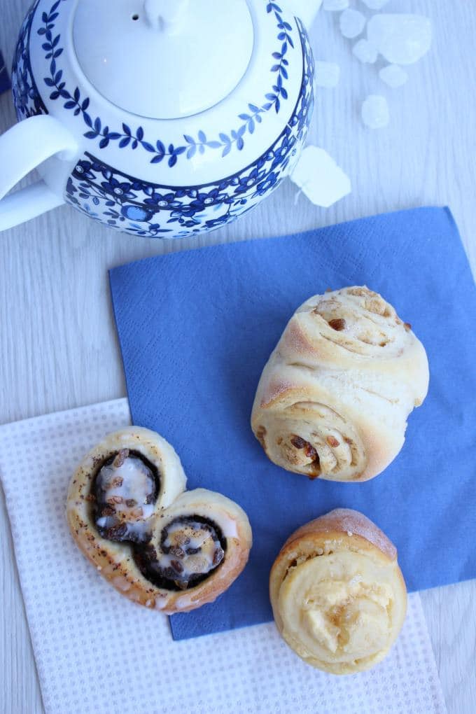 Dreierlei Hefeschnecken - Winterideen mit Kandis von Diamant Zucker (Werbung)