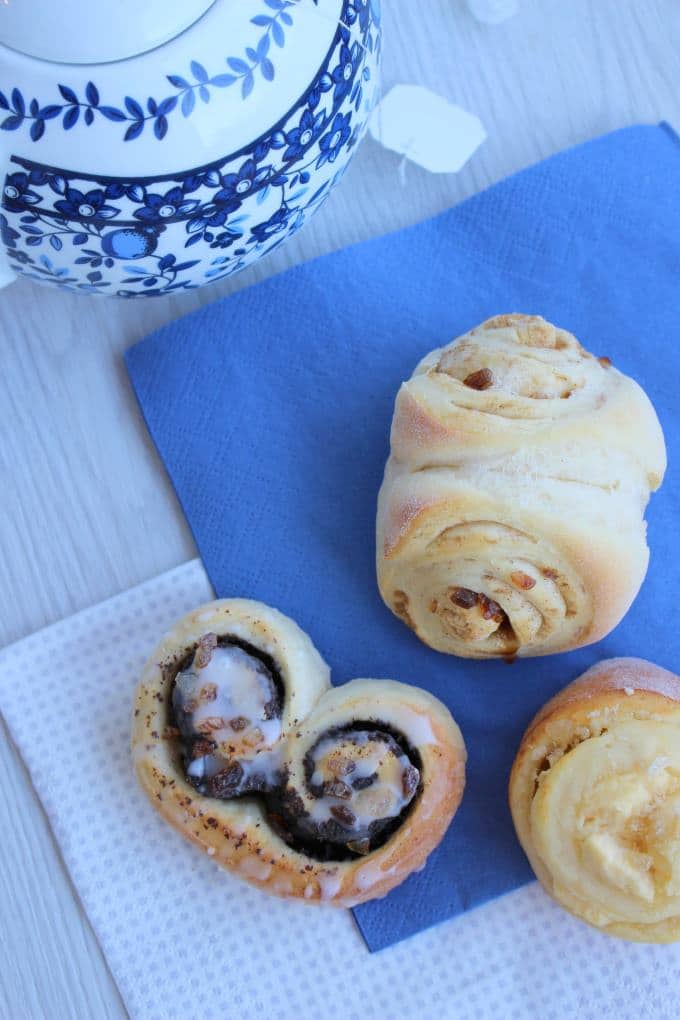 Dreierlei Hefeschnecken - Winterideen mit Kandis von Diamant Zucker (Werbung)