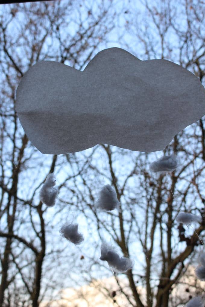 Schneewolken-Fensterbild