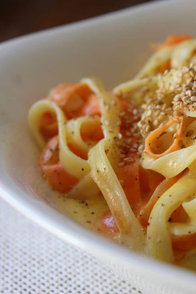 Pasta mit karamellisierten Möhren