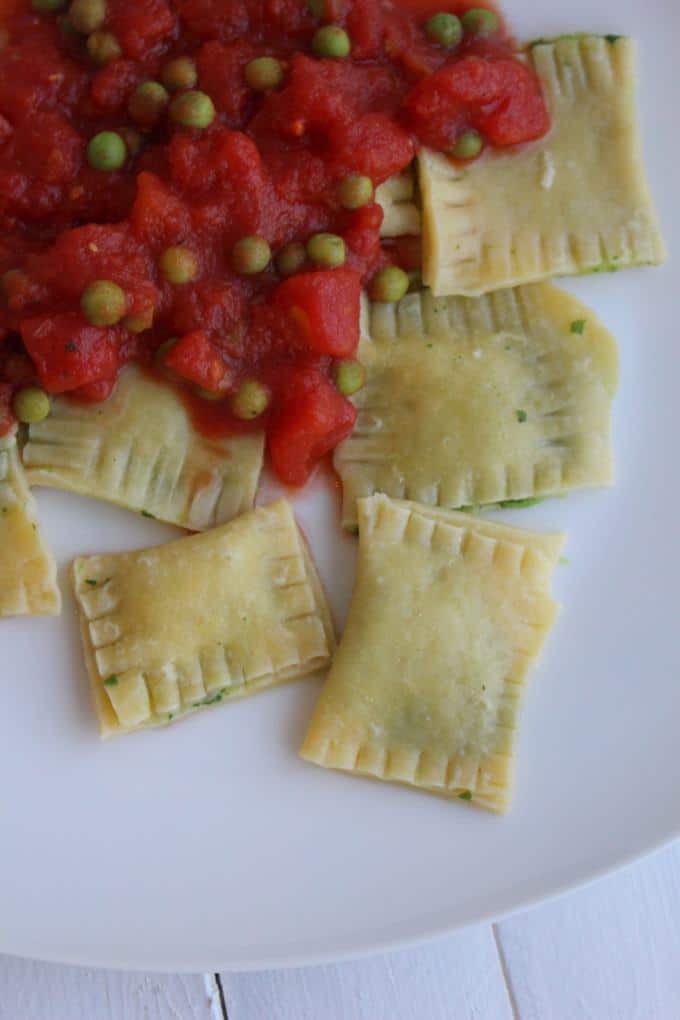 Ravioli mit Spinat-Frischkäse-Füllung