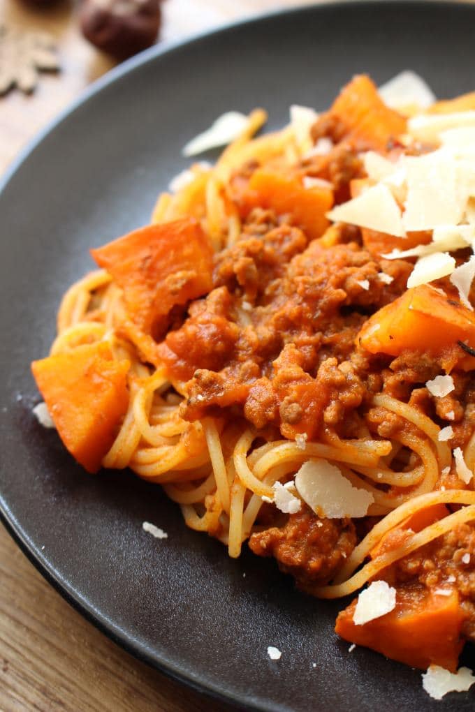 Kürbis-Bolognese - Kinder, kommt essen!