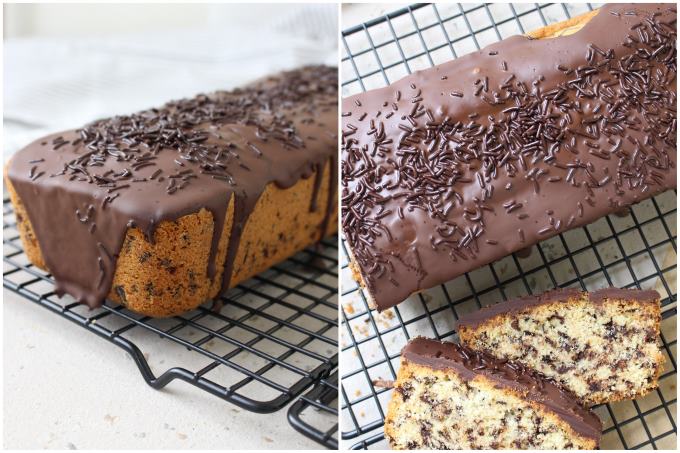 Kastenkuchen mit Schokoladenstreuseln