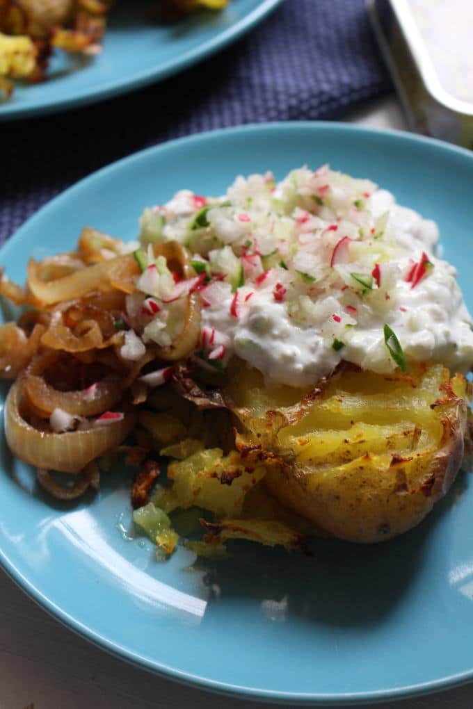 Smashed Potatoes mit Quark