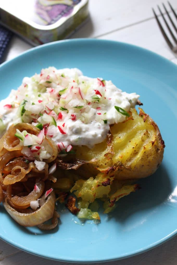 Smashed Potatoes mit Quark