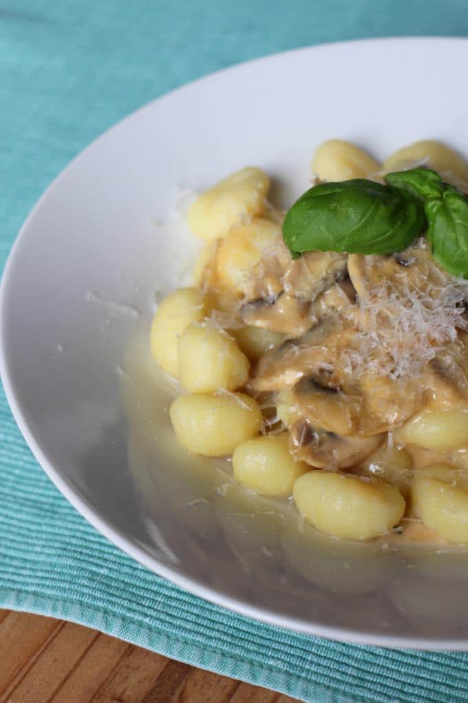 Gnocchi mit Pilz-Käse-Sauce