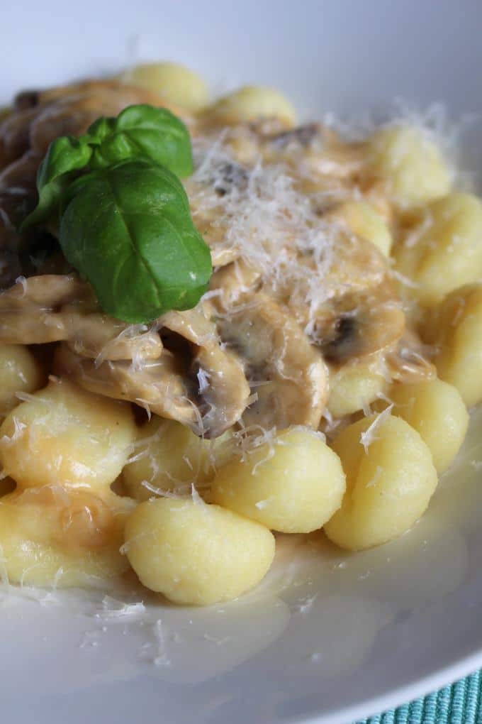 Gnocchi mit Pilz-Käse-Sauce