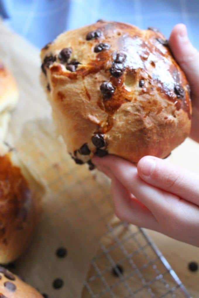 Schoko-Brioche-Brötchen