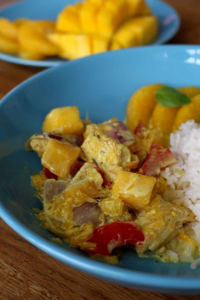 Putengeschnetzeltes mit fruchtiger Currysoße - ein leckeres Gericht