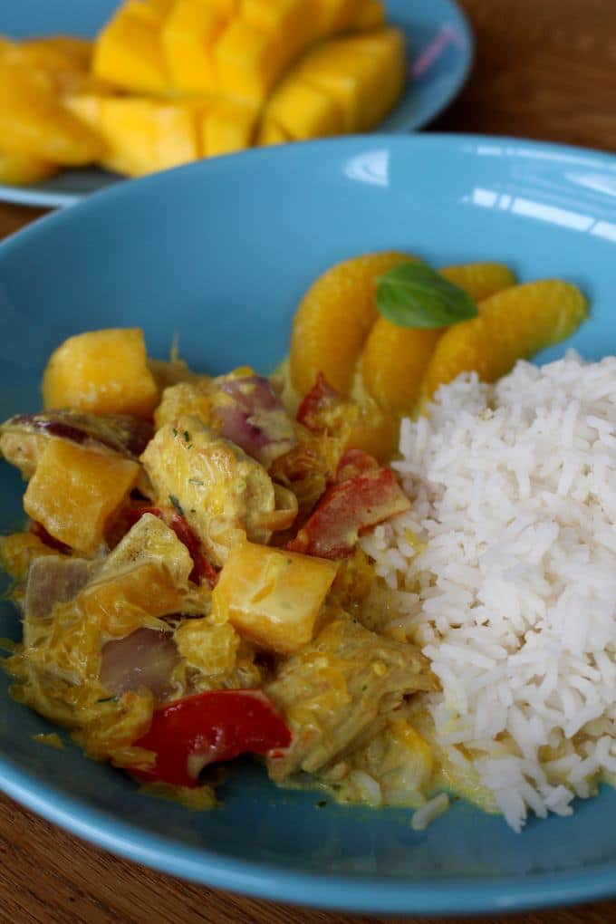 Putengeschnetzeltes mit fruchtiger Currysoße - ein leckeres Gericht