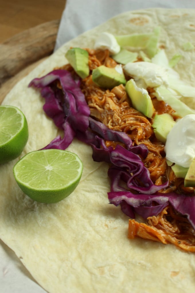 Pulled Chicken Wraps