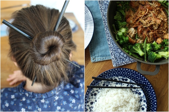 Pulled Teriyaki Chicken mit Tiefkühlgemüse (Werbung)