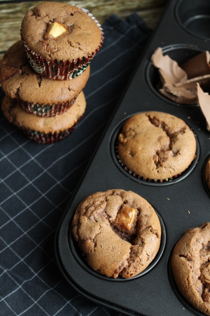 Schoko-Apfel-Muffins zum sofortigen Vernaschen für Groß und Klein