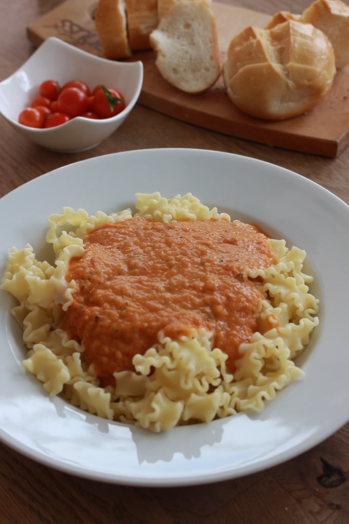 Pasta mit frischer Tomatensauce