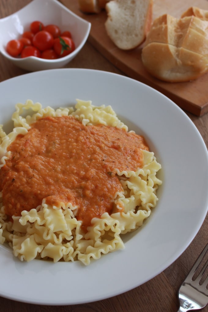 Pasta mit frischer Tomatensauce