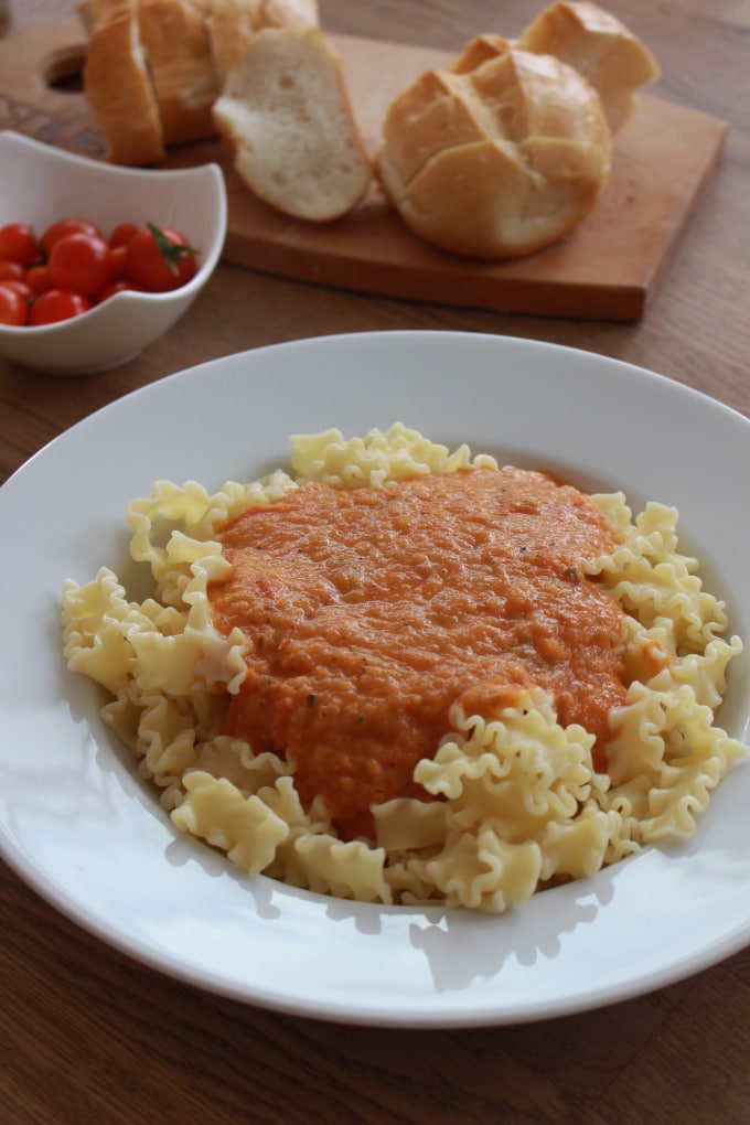 Pasta mit frischer Tomatensauce