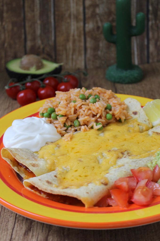 Enchiladas mit Tomatenreis