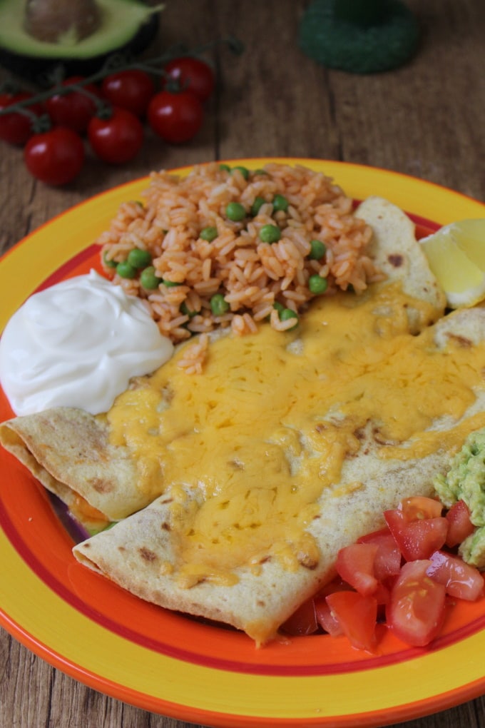 Enchiladas mit Tomatenreis