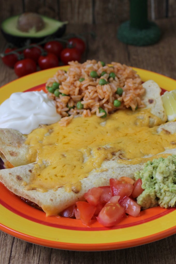 Enchiladas mit Tomatenreis