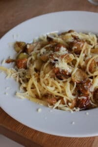 Pasta mit karamellisiertem Rosenkohl