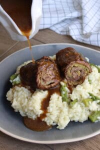 Roulade auf Spargelrisotto