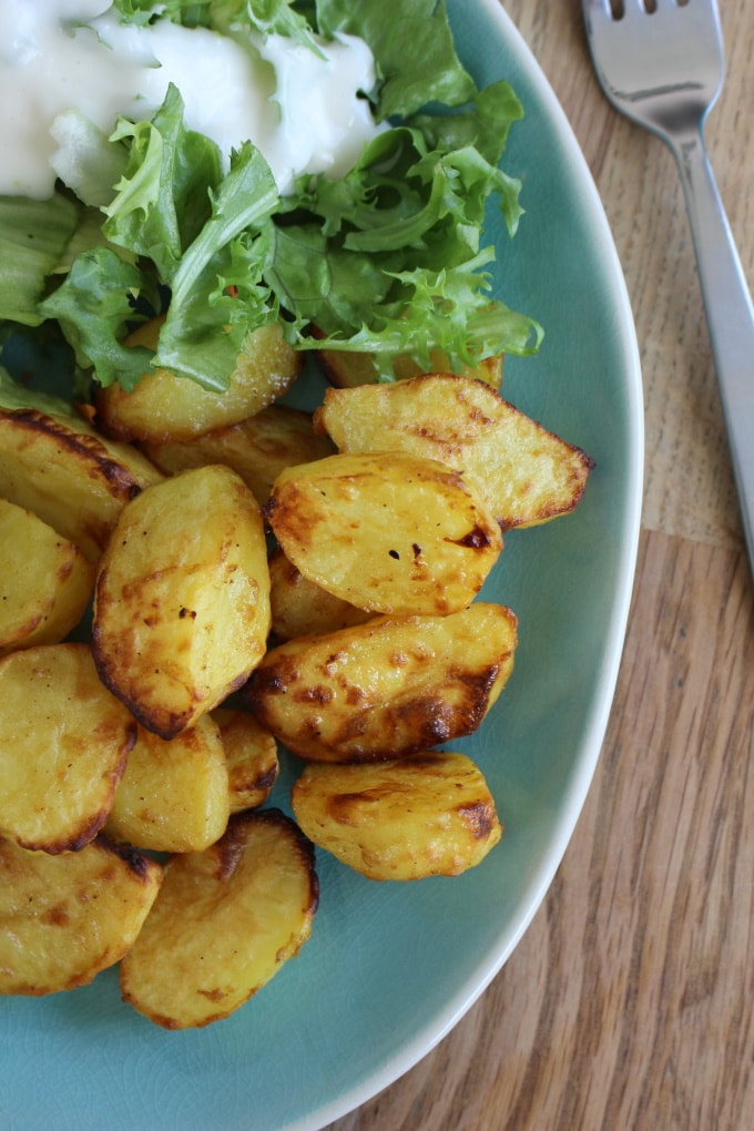 Honig-Senf-Kartoffeln aus dem Ofen