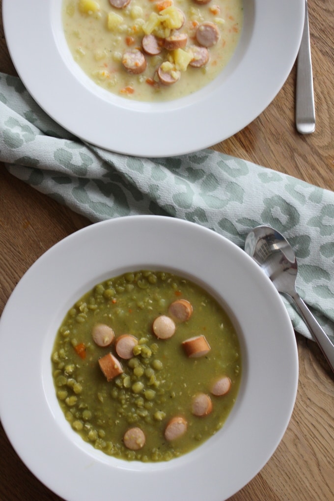 Klassische Erbsensuppe