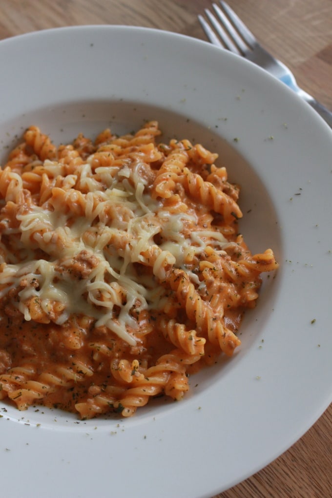 Nudel-Hackfleisch-Auflauf (Ofen-Spirelli)