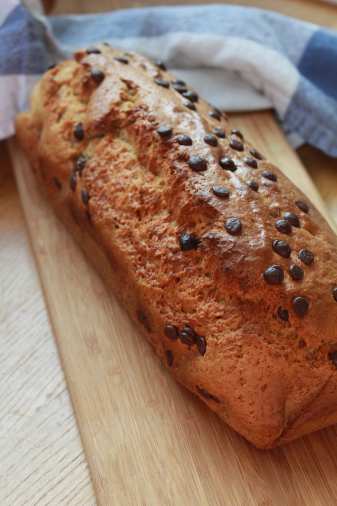 Bananenbrot mit Schokolade