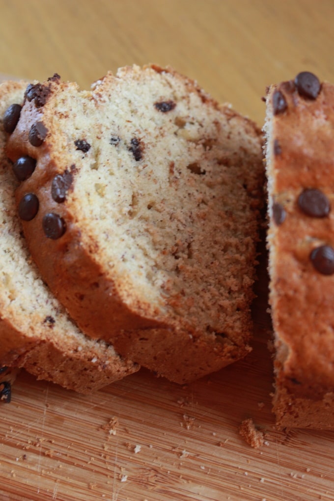 Bananenbrot mit Schokolade