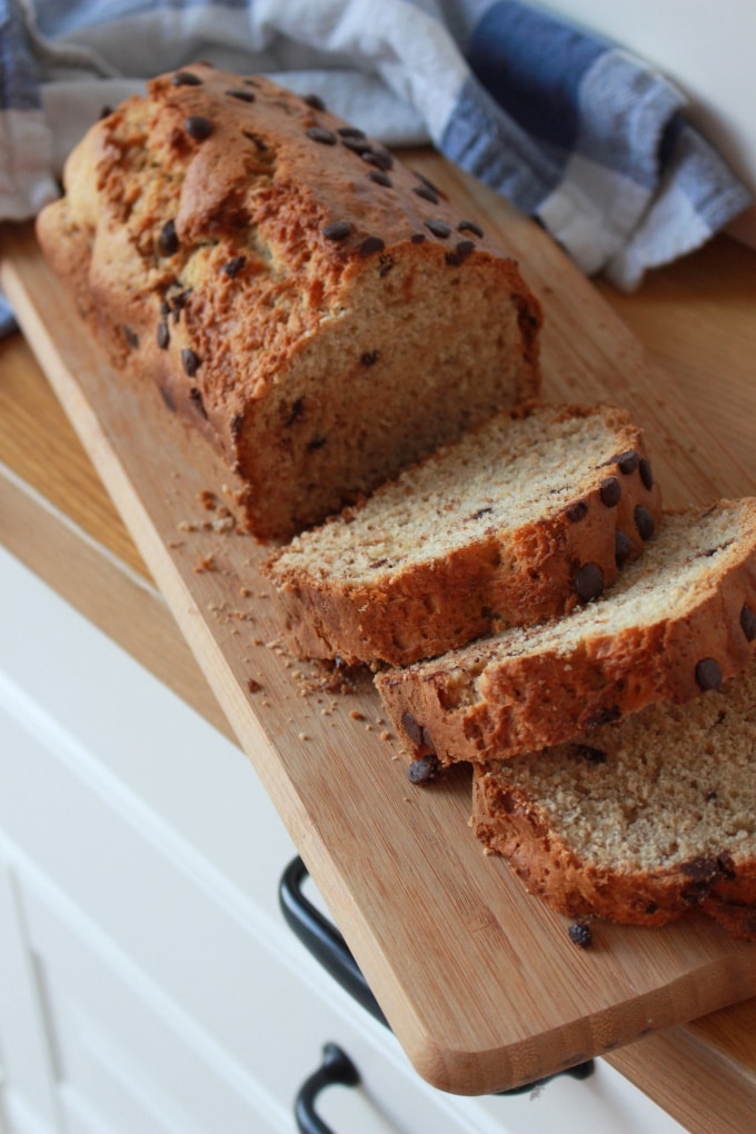 Bananenbrot mit Schokolade