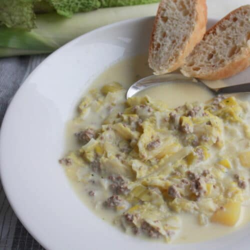 Käse-Lauch-Wirsing-Suppe