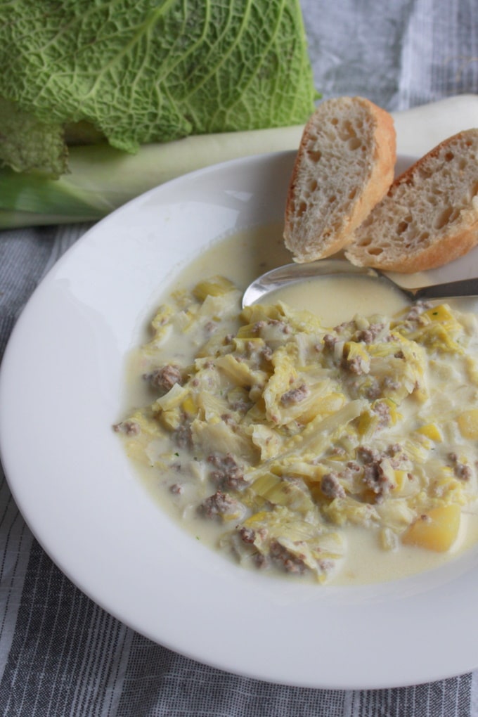 Käse-Lauch-Wirsing-Suppe