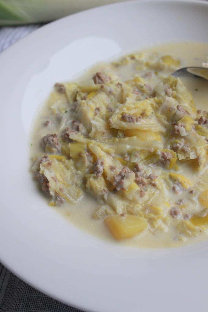 Käse-Lauch-Wirsing-Suppe