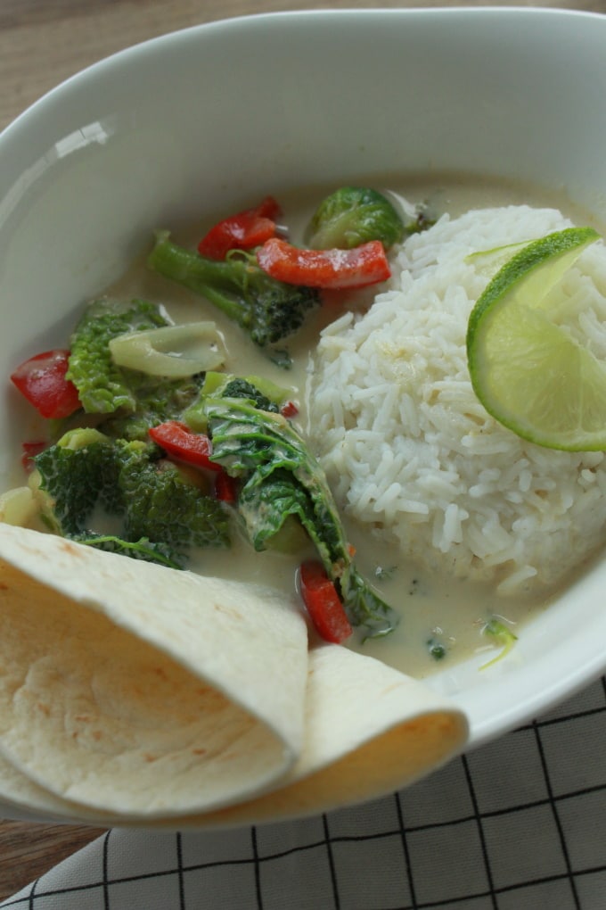 Grünes Curry mit Winter-Gemüse
