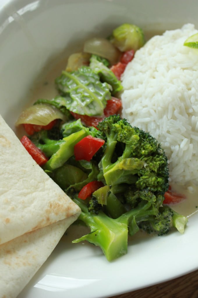 Grünes Curry mit Winter-Gemüse