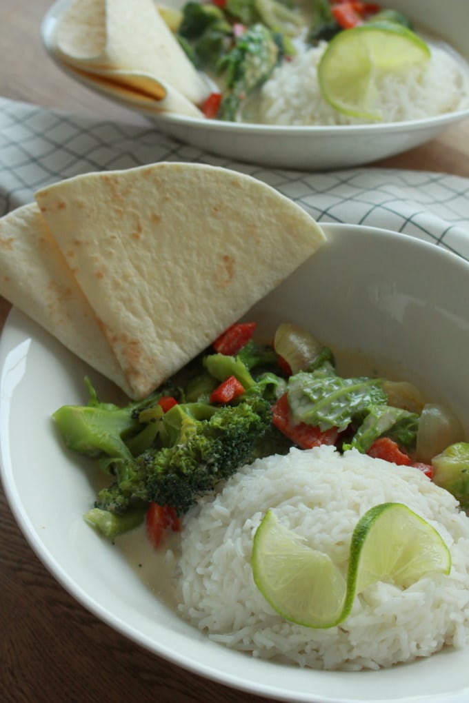Grünes Curry mit Winter-Gemüse
