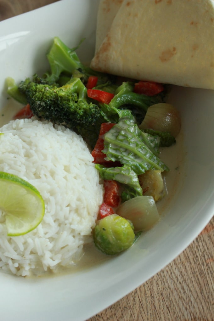 Grünes Curry mit Winter-Gemüse