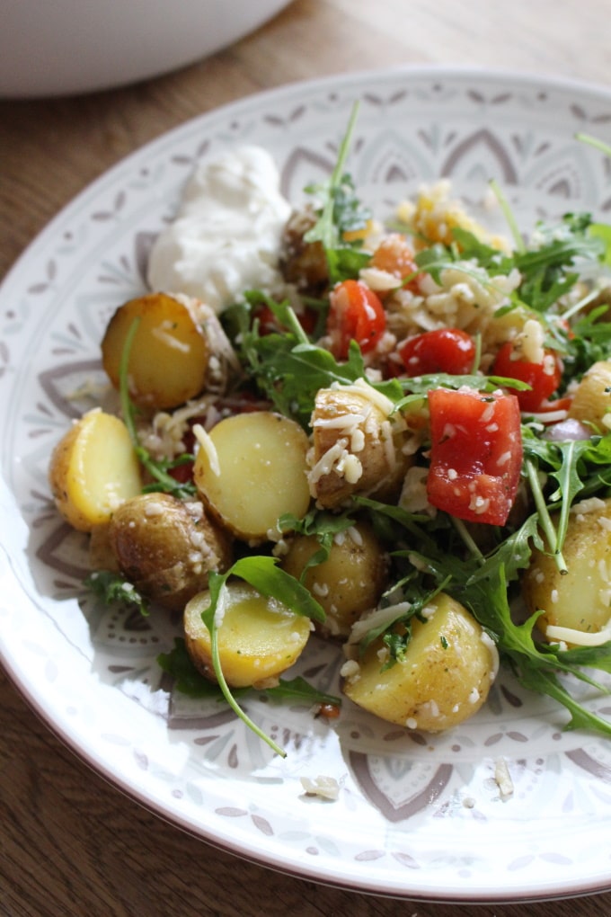 warmer Kartoffelsalat mit Rucola